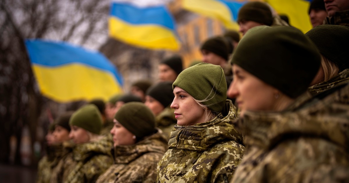 Ukrajinska zastava na gradskom trgu