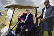 Donald Trump Visits His Golf Course in Aberdeen