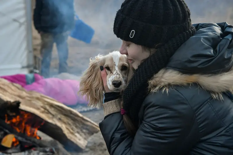 Przejście graniczne w Medyce Fot. LOUISA GOULIAMAKI/AFP/East News