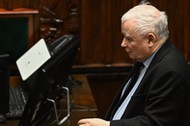 Prezes PiS Jarosław Kaczyński podczas posiedzenia inaugurującego X kadencję Sejmu