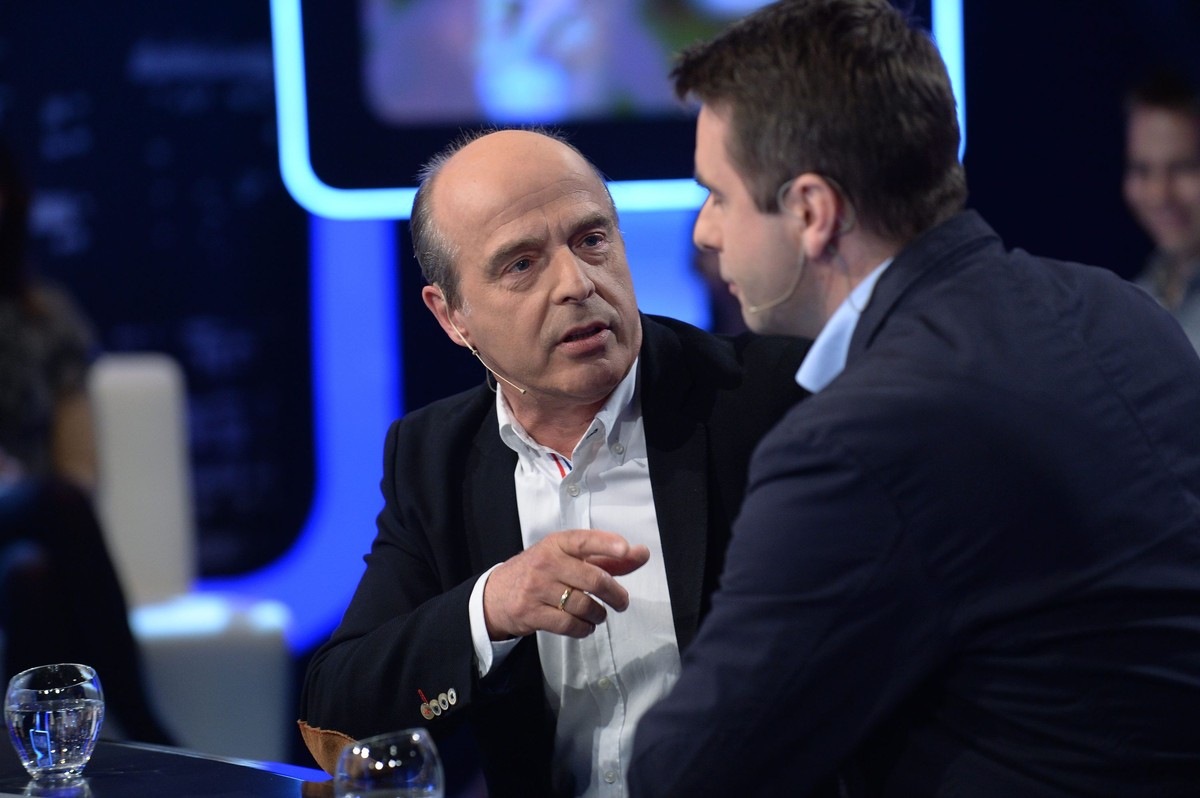 Jan Pospieszalski w studiu TVP