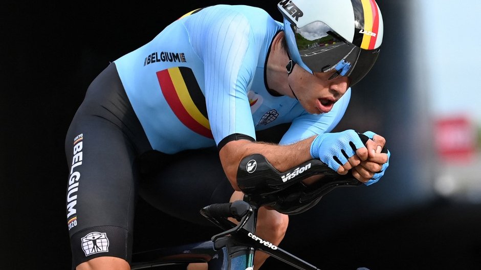 Wout van Aert podczas igrzysk w Tokio, zdjęcie z 28 lipca 2021 r.