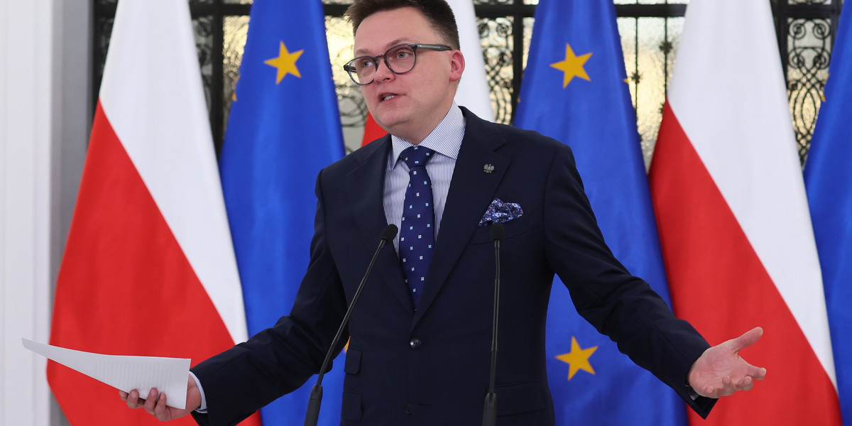 Marszałek Sejmu Szymon Hołownia.
