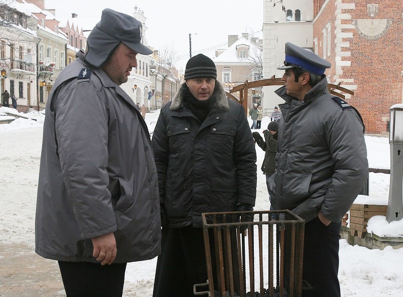 Artur Żmijewski, Piotr Polk i Michał Piela w "Ojcu Mateuszu"