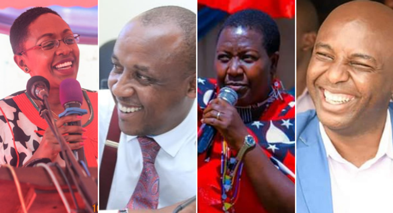 Murang'a Woman Rep Sabina Chege, Makueni Senator Mutula Kilonzo Jr, Kajiado East MP Peris Tobiko and Murang'a Senator Irungu Kang'ata