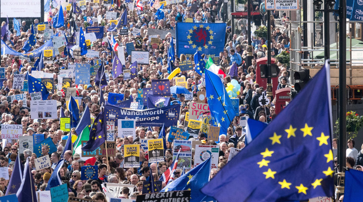2017-ben is tartottak Európa-párti tüntetést az Egyesült Királyságban /Fotó: Northfoto