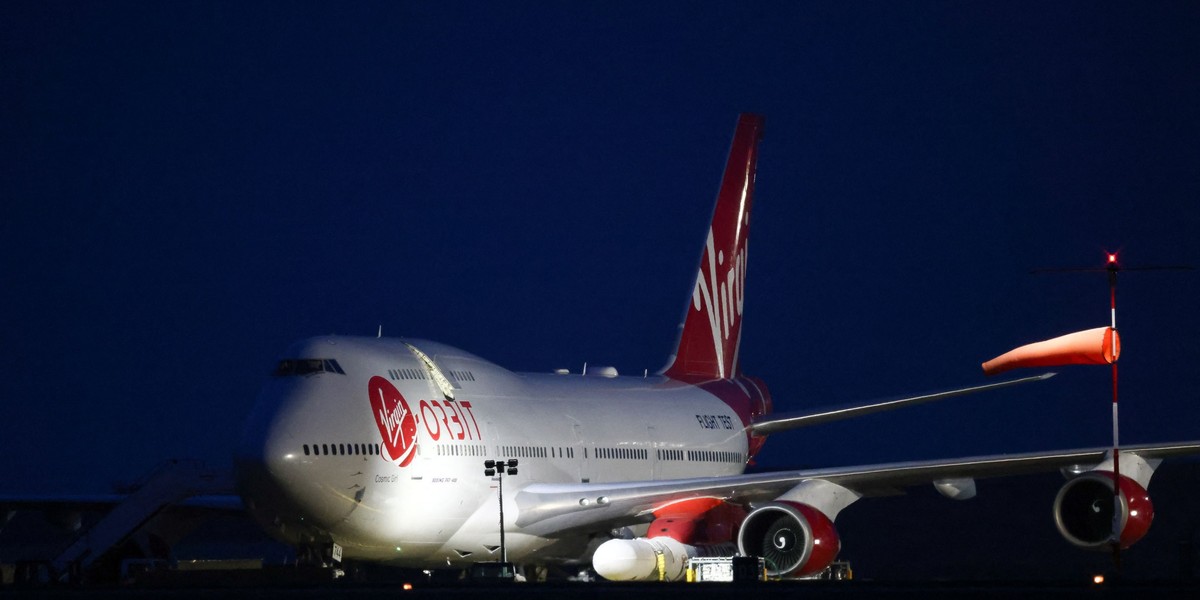 UK's First launch of Virgin Orbit's LauncherOne rocket in Newquay