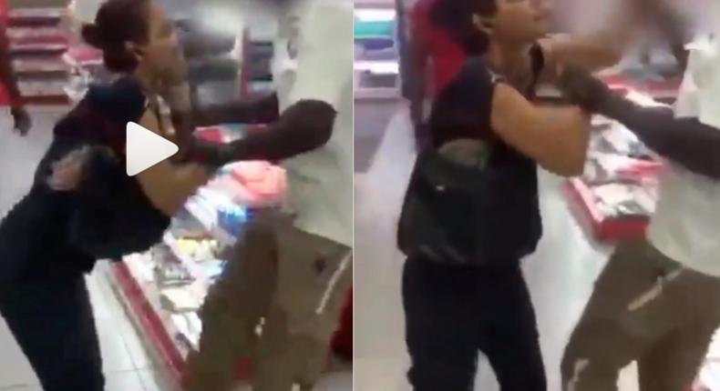 White woman dragged out of shopping mall after touching products without washing hands (video)