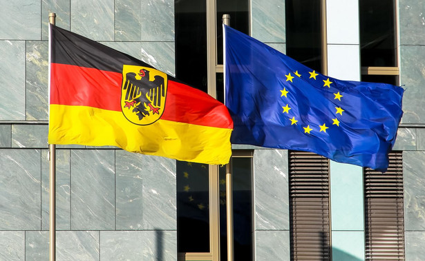 Flagi Niemiec i Unii Europejskiej