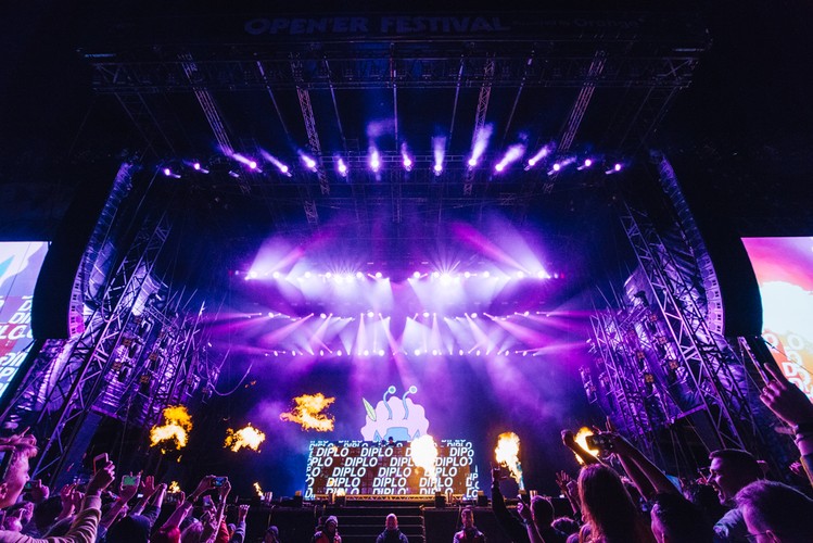 Diplo na festiwalu Open'er 2019. 3 czerwca 2019 roku.