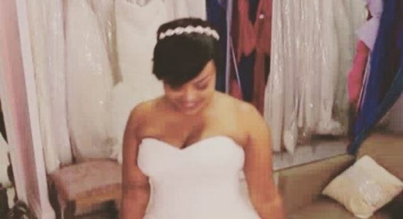 Actress Nana Ama McBrown in her wedding dress