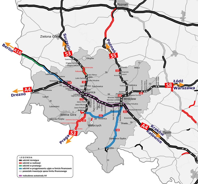 Rozbudowa sieci dróg na Dolnym Śląsku – nowe plany GDDKiA