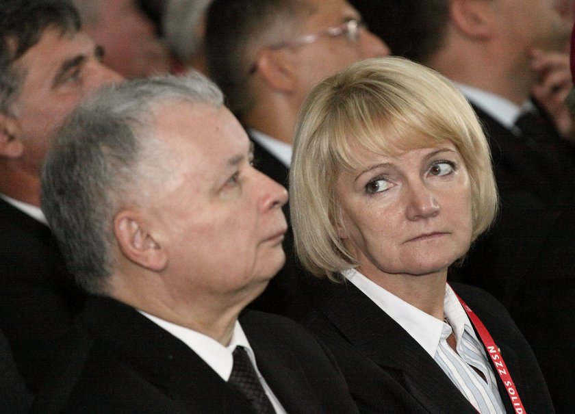 Jarosław Kaczyński i Jolanta Szczypińska