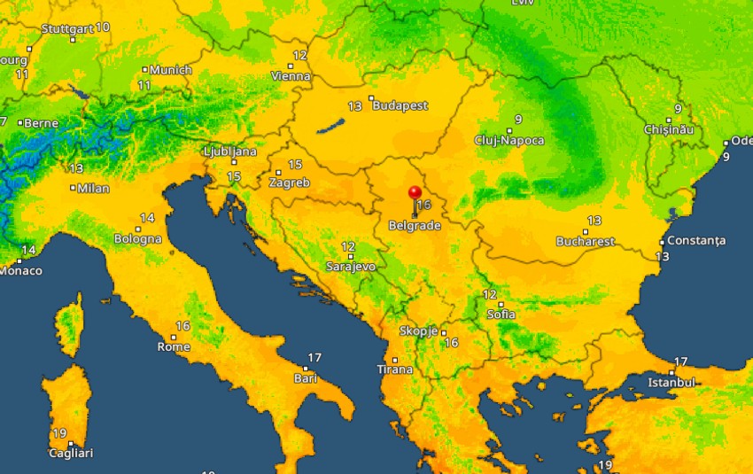 A u subotu ovako - Zeleno znači drastično hladnije