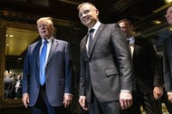 Donald Trump i Andrzej Duda przed spotkaniem w Trump Tower