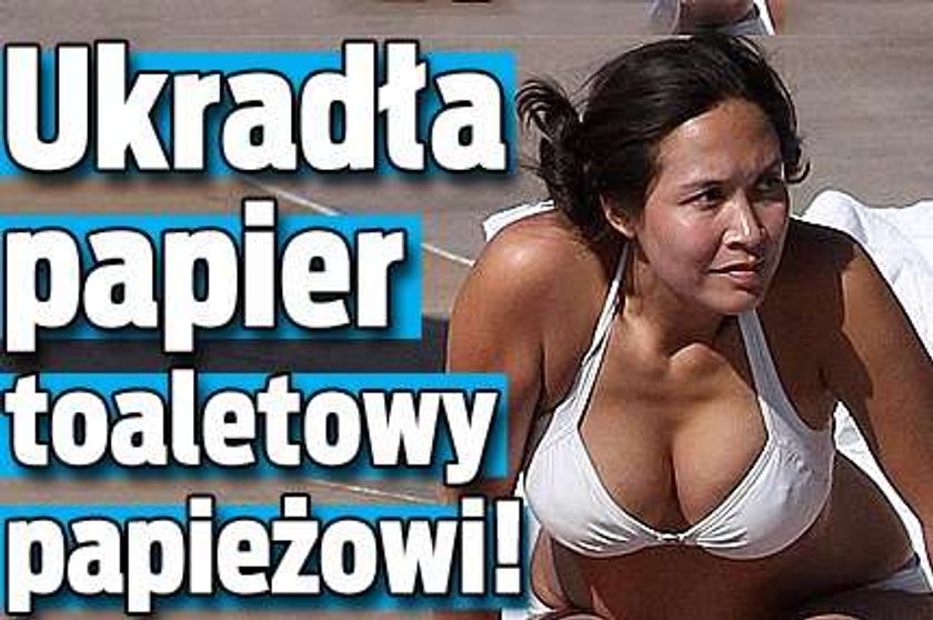 Ukradła papier toaletowy papieżowi!