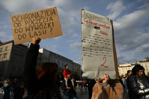 Marsz "Stop torturom na granicy" w Krakowie