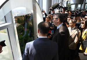 Otvoren vidikovac na Kuli Beograd u prisustvu predsednika Srbije Aleksandra Vučića