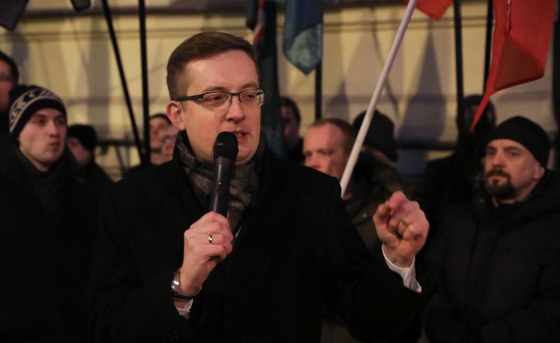 Lider Ruchu Narodowego Robert Winnicki