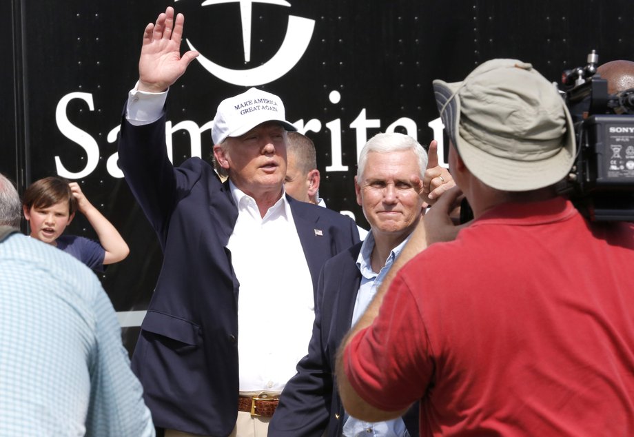 Donald Trump and running mate Mike Pence visit Louisiana on Friday.