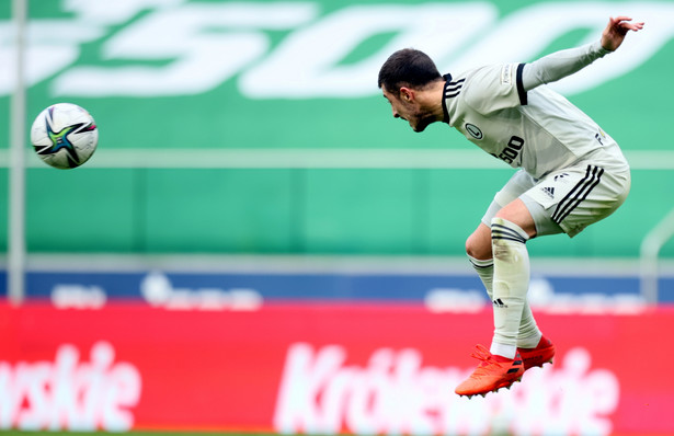 Piłkarz drużyny Legia Warszawa Josip Juranovic podczas meczu Ekstraklasy z zespołem Cracovia, na Stadionie Miejskim im. Marszałka J. Piłsudskiego