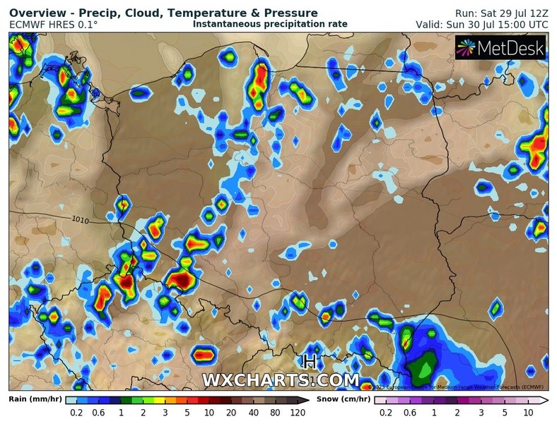 Dziś wszędzie może popadać i zagrzmieć