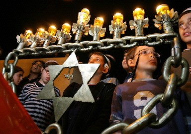 MIDEAST-ISRAEL-PALESTINIAN-HANUKKAH