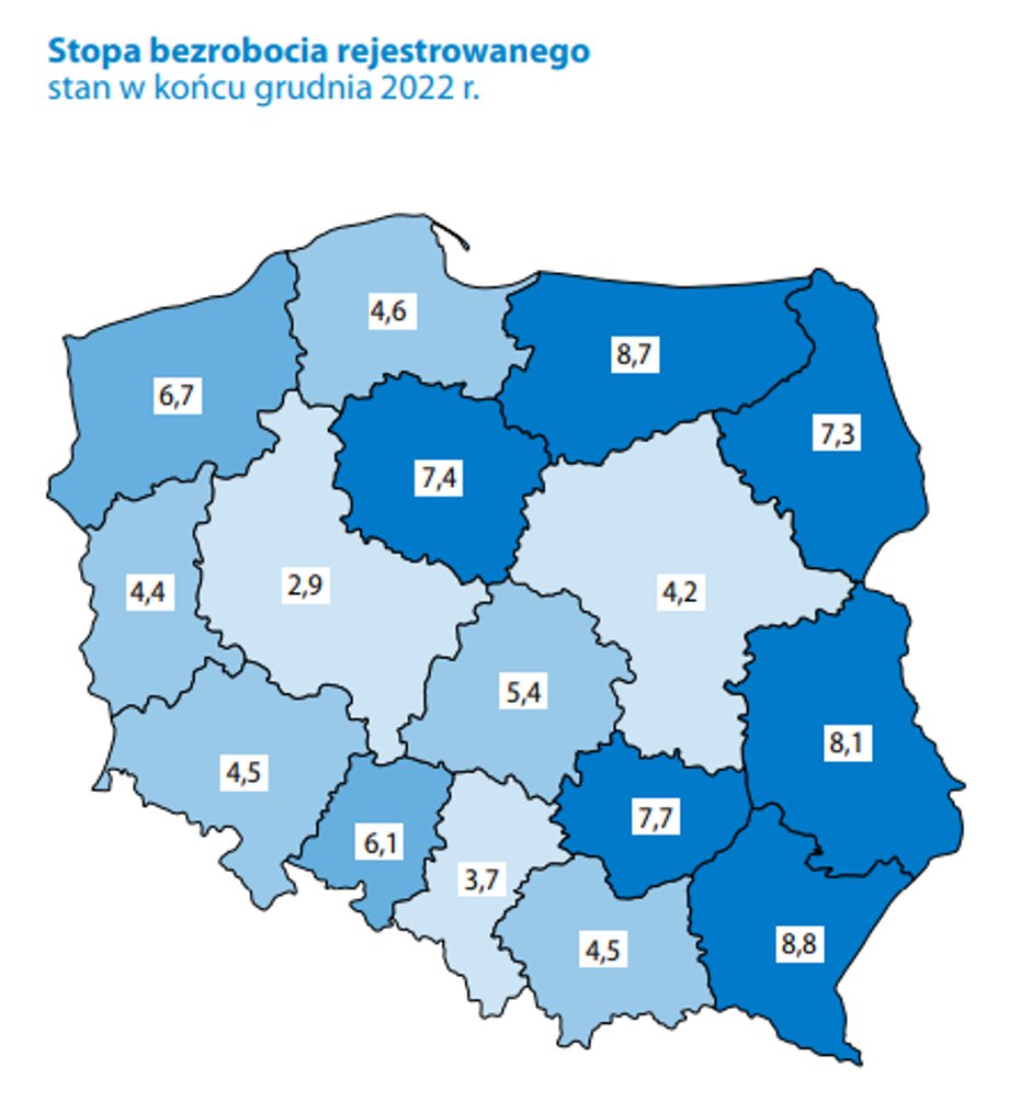 Ściana wschodnia Polski ciągle notuje w statystykach największe bezrobocie.