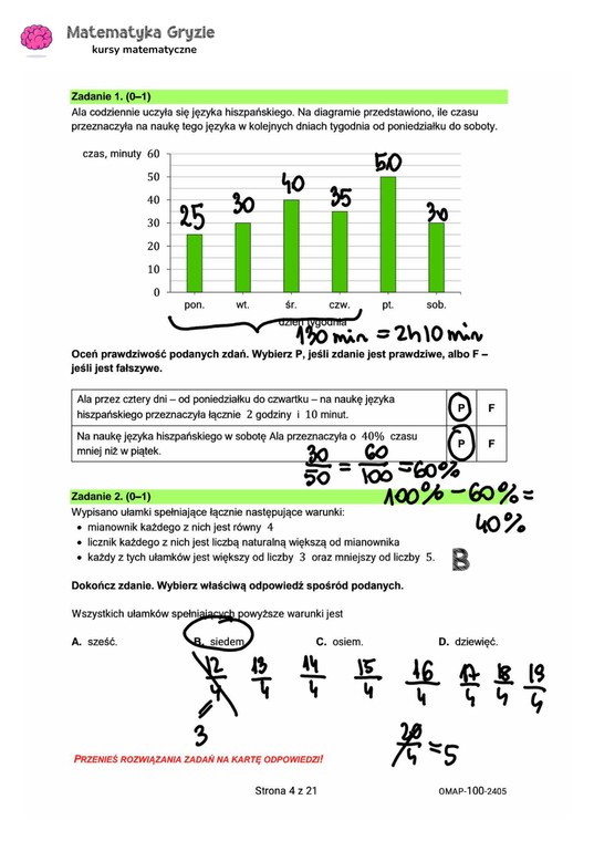 Egzamin ósmoklasisty 2024. Matematyka [ARKUSZE CKE i ODPOWIEDZI]