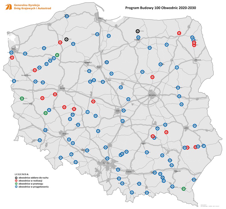 Program budowy 100 obwodnic 2020-2030