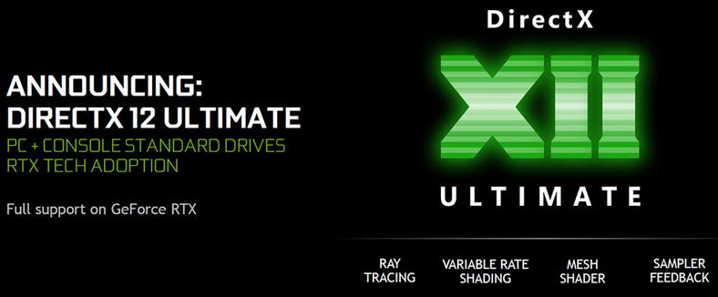 DirectX 12 Ultimate wspiera ray tracing, variable rate shading, mesh shading oraz sampler feedback