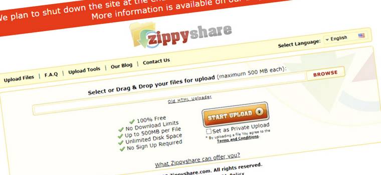 Popularny serwis hostingowy ogłosił zamknięcie. Jak odzyskać zapomniane pliki na Zippyshare