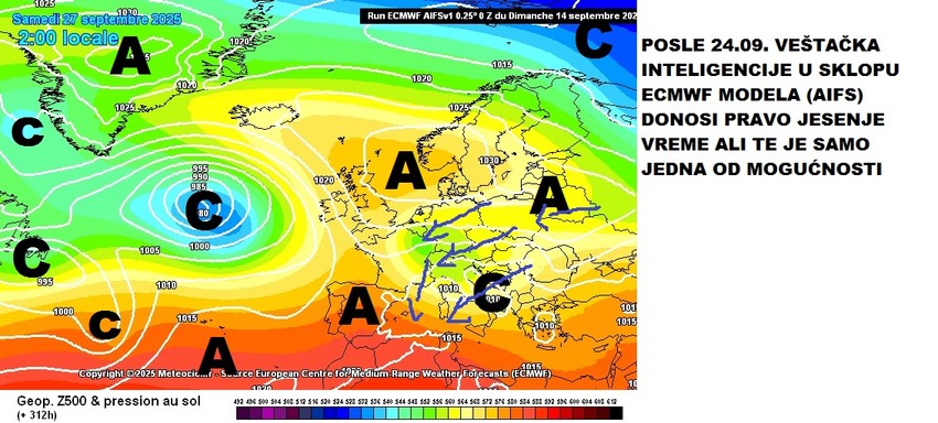 Stiže pravo jesenje vreme
