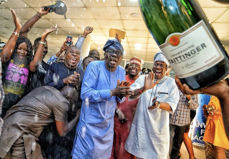 Sanwo-olu and his campaign team brought the roof down when he was declared winner by the electoral commission (Sanwo-Olu media) 