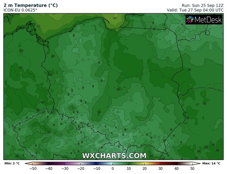 Poranek będzie umiarkowanie ciepły