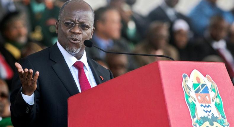 Tanzanian President John Magufuli, pictured here during his inauguration ceremony in 2015, has been accused by rights defenders of being authoritarian