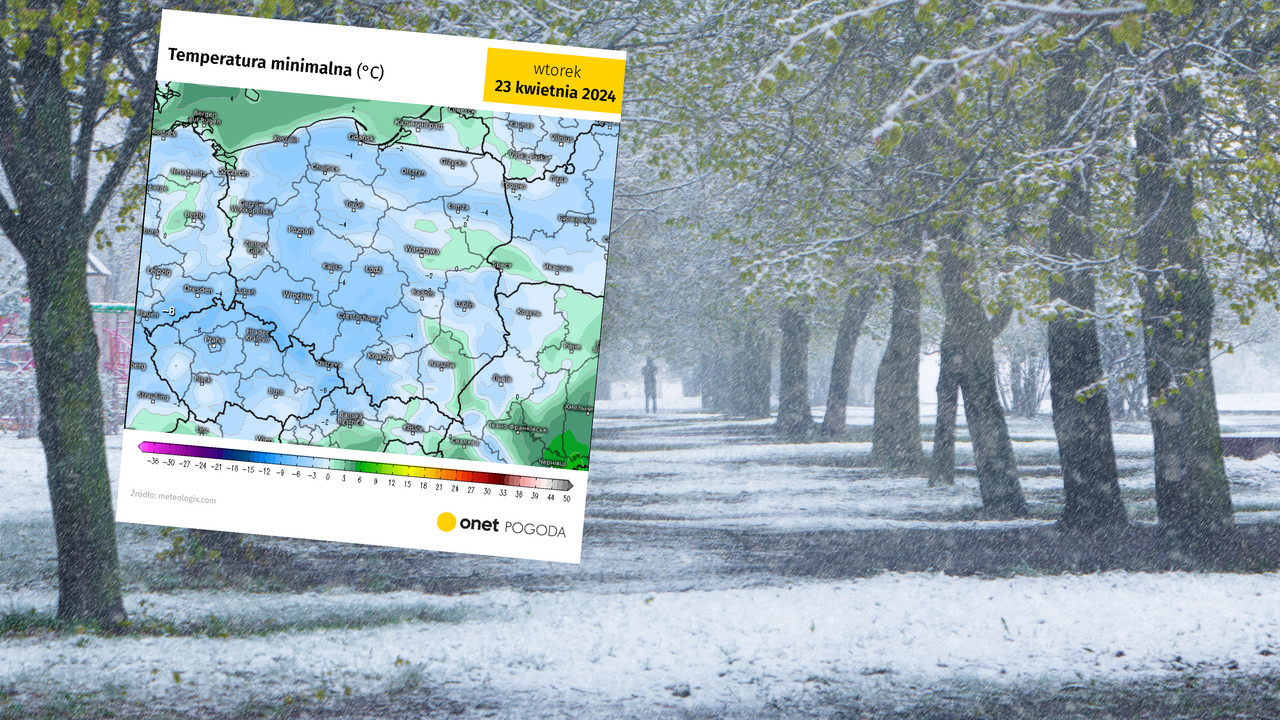 Tak zimno nie było nawet w lutym. Temperatura spadnie do -8 st. C