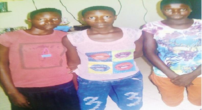 These young girls were nabbed for stealing