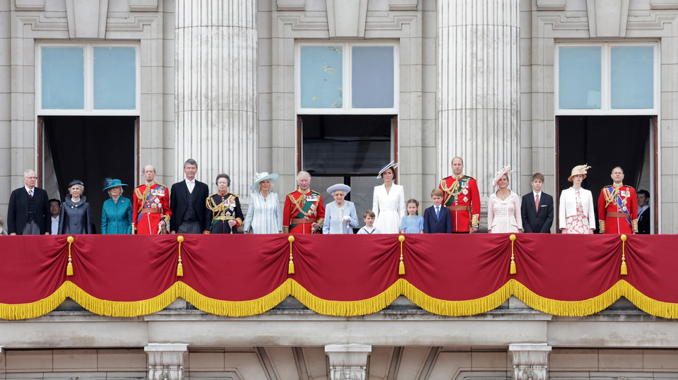 Platynowy Jubileusz królowej Elżbiety II: rodzina królewska na balkonie Pałacu Buckingham