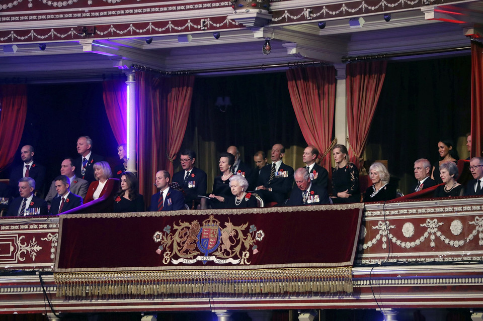 Rodzina królewska w Royal Albert Hall