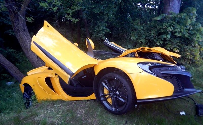 McLaren 650S rozbity w Krapkowicach