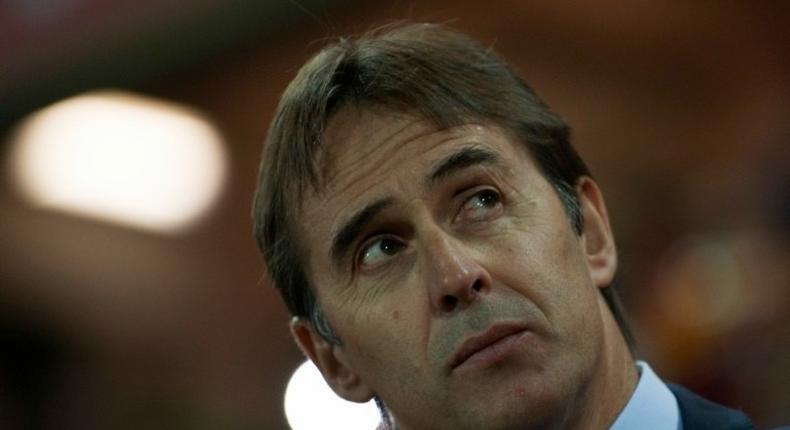 Spain's head football coach Julen Lopetegui, seen November 12, 2016, has won four and drawn one of his five games to date