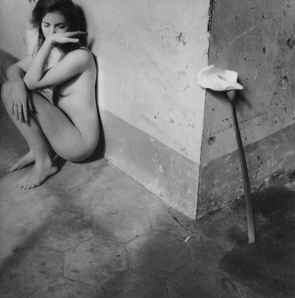 Francesca Woodman, "Self Portrait, Easter, Rome", 1978. Courtesy Charles Woodman, and Victoria Miro, London/Venice