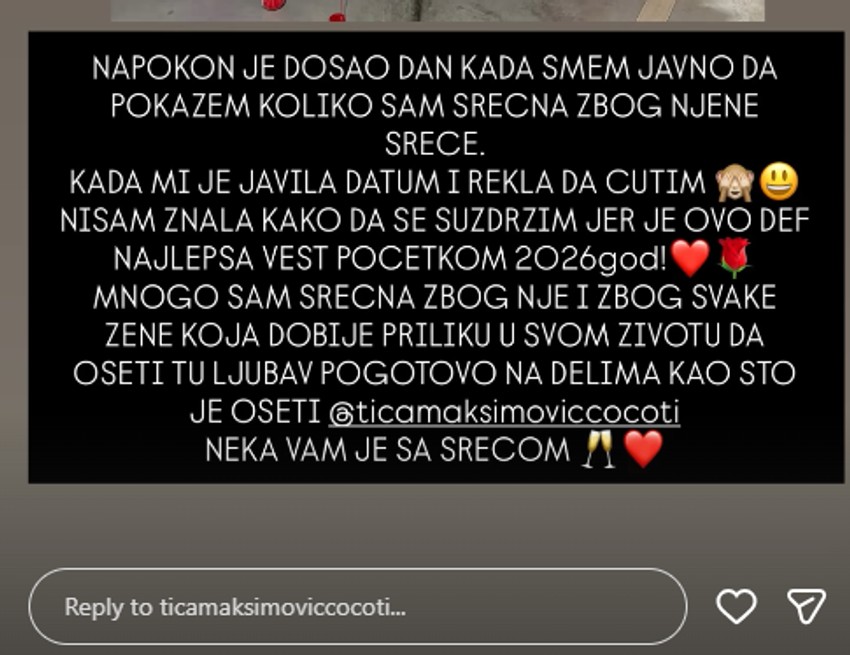 Tijana Ajfon se udala, a čestitke se samo nižu: "Napokon je došao dan kad smem javno da pokažem koliko sam srećna"