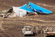 Russian plane crash site in central Sinai, Egypt