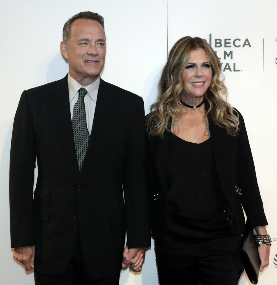 Tom Hanks i Rita Wilson na premierze filmu "The Circle. Krąg"