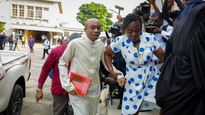 Godwin Emefiele during his first court appearance on July 25, 2023 [TheCable]