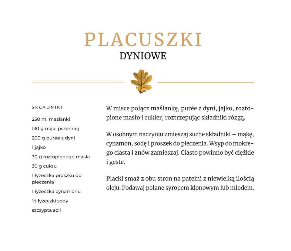 Przepis na placuszki dyniowe