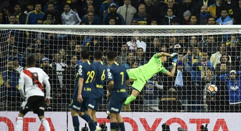 Juan Quintero hammered in the decisive goal as River Plate came back from a goal down to lift the Copa Libertadores trophy