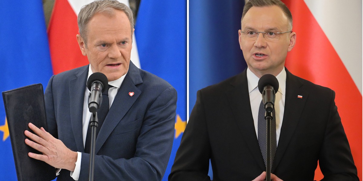 Donald Tusk i Andrzej Duda